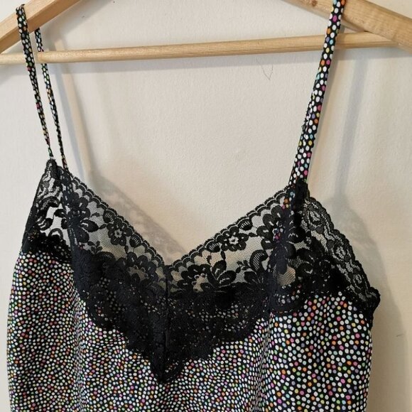 Vintage Satin and Lace Cropped Camisole polka dot - Picture 3 of 6